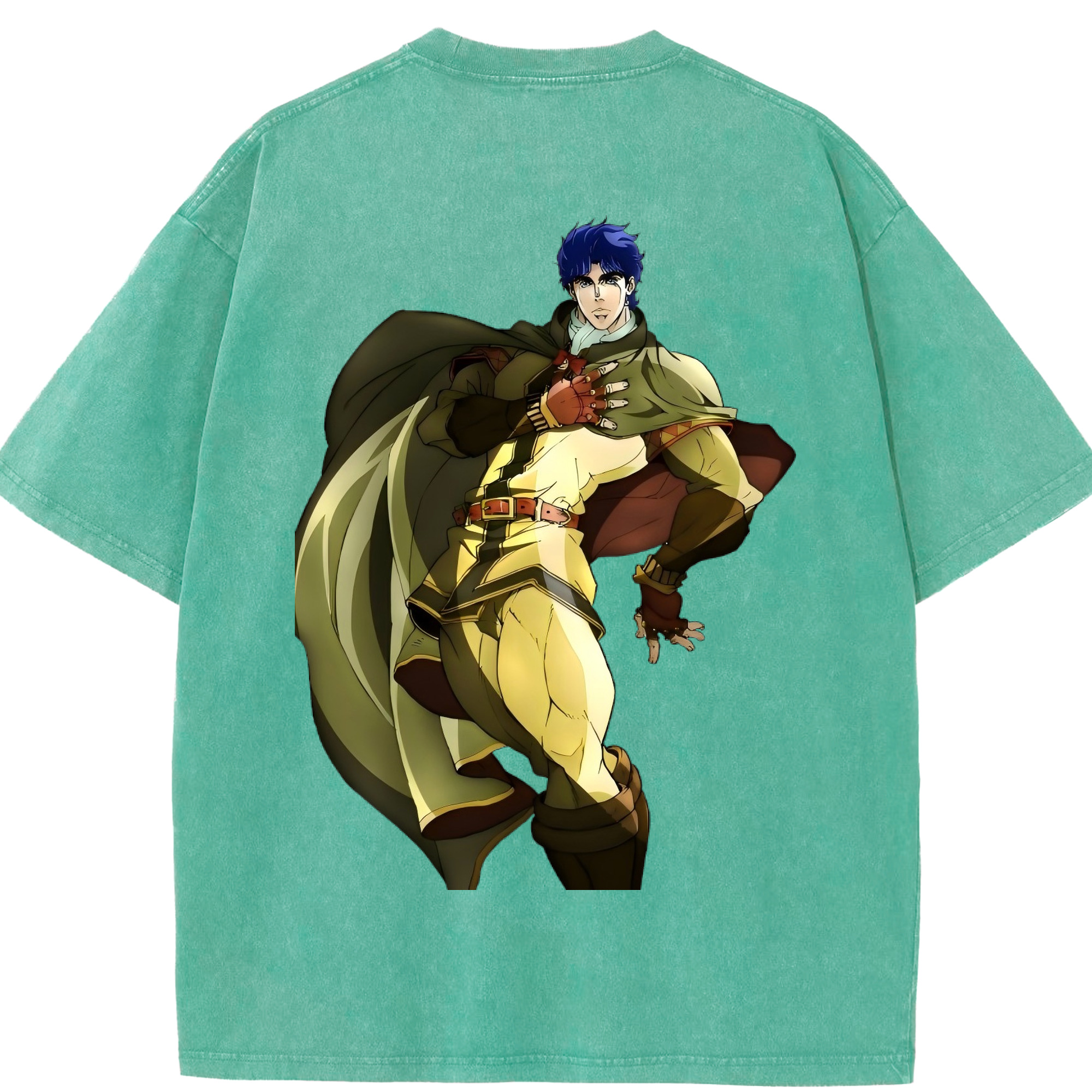 （画像用） ジョジョの奇妙な冒険 /ジョナサン?ジョースター JoJo's Bizarre Adventure Jonathan Joestar 綿100% ヴィンテージ風 半袖Tシャツ（背面プリント）